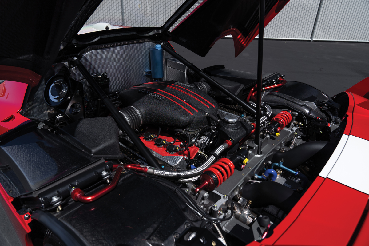 Engine of 2006 Ferrari FXX offered at RM Sotheby’s Monterey live auction 2019